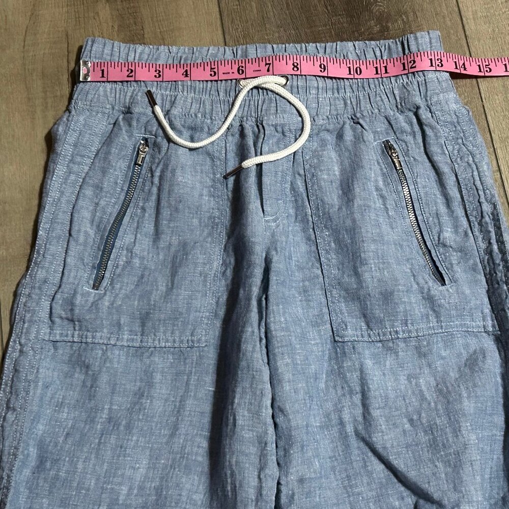 ATHLETA Cabo Linen Wide Leg Pants Size 2 Chambray Blue - Picture 8 of 12